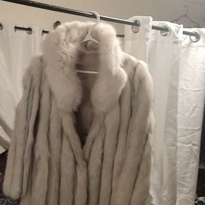 Vintage Fox dasco full length silver fur coat